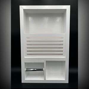 White Wall-Mounted Storage Shelf